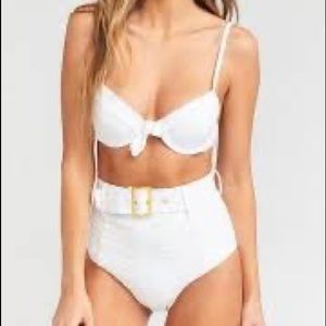 Barbados belted swim suit